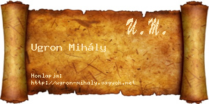 Ugron Mihály névjegykártya