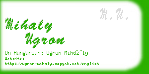 mihaly ugron business card